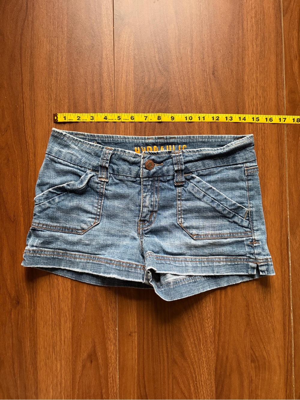 Hydraulic blue denim shorts